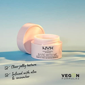 برايمر جيلي مرطب من إن واي إكس بروفيشنال ميك أب برايمر نباتي للوجه NYX PROFESSIONAL MAKEUP Bare With Me Hydrating Jelly Primer, Vegan Face Primer