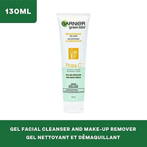 منظف جل مفتح قابل للغسل للبشرة الباهتة Garnier SkinActive Green Labs Brightening Gel Washable Cleanser with Vitamin C and for Dull and Uneven Skin 4.4 Packaging May Vary, Pinea-C, Pineapple, 13.2 Fl Oz