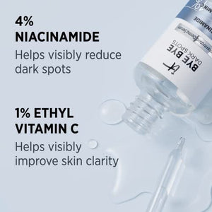 يقلل بشكل واضح من البقع الداكنة ويحسن وضوح البشرة IT Cosmetics Bye Bye Dark Spots 4% Niacinamide Serum - Visibly Reduces Dark Spots & Improves Skin Clarity In 8 Weeks - With 1% Ethyl Vitamin C - For All Skin Types - 1 fl oz