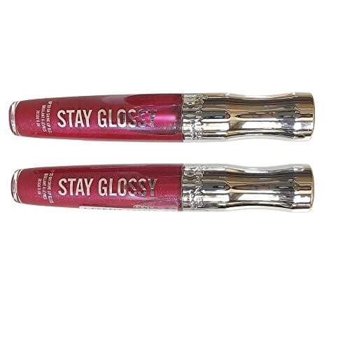 مجموعة من 2 ملمع شفاه ريميل ستاي جلوسي Pack of 2 Rimmel Stay Glossy 6HR Lip Gloss, Berry Bad # 400