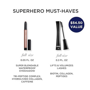 مستحضرات التجميل - مجموعة هدايا IT Cosmetics Your Superhero Eye Duo Gift Set – 2-Piece Makeup Kit – Includes Waterproof Eyeshadow Stick and Volumizing & Lengthening Black Mascara – Full Size Favorites – All-Day Wear