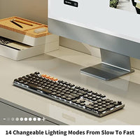 لوحة مفاتيح ميكانيكية بتقنية البلوتوث ProtoArc Bluetooth Mechanical Keyboard for Office, MECH K300 Tactile Quiet Comfortable Keyboard with Backlit Low Profile Keys, Wired/Wireless Rechargeable Programmable Keyboard, Mac/Windows/Android