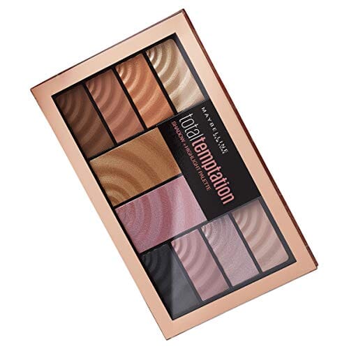 ظلال عيون توتال تيمبتيشن من ميبيلين + باليت هايلايت Maybelline Total Temptation Eyeshadow + Highlight Palette, 0.42 oz.