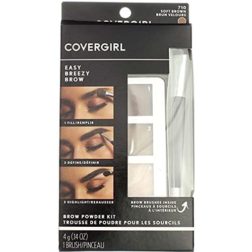 مجموعة بودرة الحواجب إيزي بريزي من كوفرجيرل COVERGIRL Easy Breezy Brow Powder Kit, Soft Brown (Pack of 2)