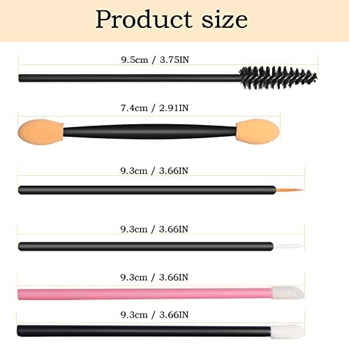 مجموعة أدوات مكياج للاستعمال مرة واحدة 300 قطعة 300pcs Disposable Makeup Tool Kit,Brow brush/Mascara brush/Lip Applicators/Eyeshadow applicators/Eyeliner brush,JASSINS Makeup Disposable Accessories With Organizer Box