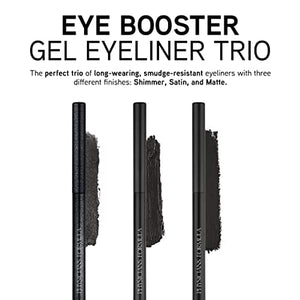 مجموعة محدد عيون أسود من فيزيشينز فورميولا أي بوستر Physicians Formula Eye Booster Gel Black Eyeliner Set of 3, Shimmer, Satin, Matte, Water-Resistant, Smudge Resistant, Lasts All Day