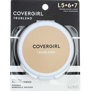 مسحوق مضغوط خفيف شفاف [2] CoverGirl Trublend Minerals Pressed Powder, Translucent Light [2], 0.39 oz (Pack of 7)