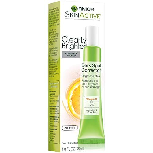 مصحح البقع الداكنة أكثر إشراقًا بوضوح Garnier SkinActive Clearly Brighter Dark Spot Corrector with Vitamin C, 1 Fl Oz, (30mL), 1 Count (Packaging May Vary)