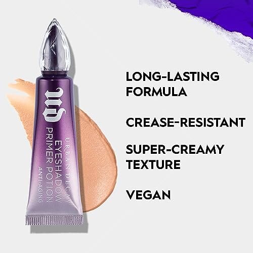 جرعة برايمر ظلال العيون المضادة للشيخوخة من أوربان ديكاي Urban Decay Anti-Aging Eyeshadow Primer Potion - Hydrating Eye Primer - Reduces the Appearance of Fine Lines - Great for Mature Crepey Eyelids - Lasts All Day - 0.33 fl oz