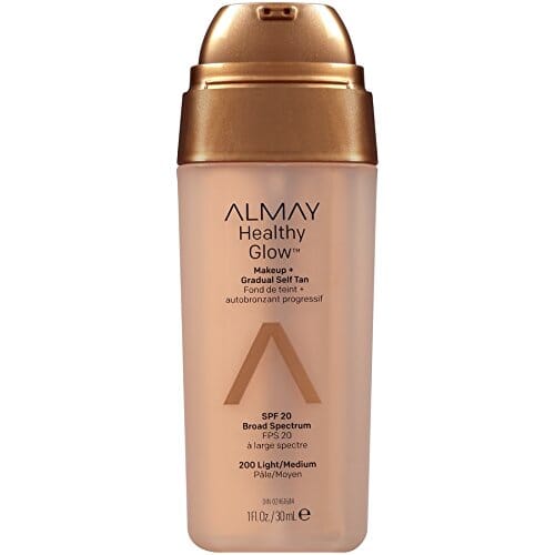 مكياج ألماي المتوهج الصحي والسمرة الذاتية التدريجية Almay Healthy Glow Makeup & Gradual Self Tan, Light/Medium, 1 fl. oz. SPF 20