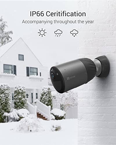 كاميرات EZVIZ الشمسية الأمنية اللاسلكية في الهواء الطلق EZVIZ Solar Security Cameras Wireless Outdoor, 2K+ Camera for Home Security Outside with Color Night Vision, 2-Way Audio, AI Motion Detection and Alarm, Flood Light Surveillance Camera, Waterproof