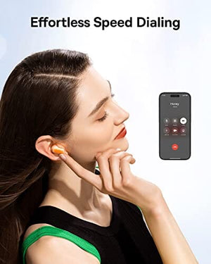 سماعات أذن لاسلكية بإلغاء الضوضاء النشطة Baseus Active Noise Cancelling Wireless Earbuds for Small Ears Women - 3D Spatial Audio Bluetooth 5.3 Earbuds App Customized Noise Cancelling Lightweight Ear Buds for iPhone, Android (AirNora 2)
