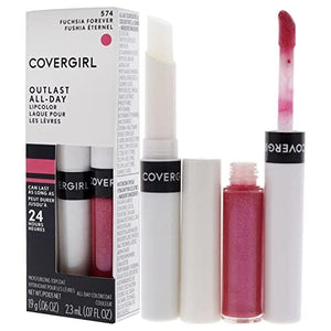 كوفرجيرل - لون شفاه يدوم طوال اليوم مع طبقة علويةلاCOVERGIRL Outlast All-Day Lip Color With Topcoat, Fuchsia Forever