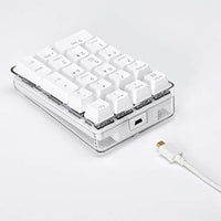 لوحة مفاتيح رقمية ميكانيكية  Mechanical Numeric Keypad GATERON Red Switch Wired Gaming Keypad Crystal Case White Backlit 21 Keys Mini Numpad Portable Keypad Extended Layout White Magicforce by Qisan