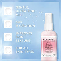 رذاذ الوجه كلين فريش للعناية بالبشرة من كوفرجيرل مع ماء الورد وفيتامين سي COVERGIRL Clean Fresh Skincare Priming Glow Facial Mist with Rose Water and Vitamin C, 3.3 Fl Oz