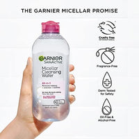 ماء منظف ميسيلار سكين أكتيف من غارنييه لجميع أنواع البشرة Garnier SkinActive Micellar Cleansing Water, For All Skin Types, 3.4 fl; oz., 3 Count