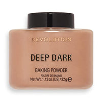 بودرة تثبيت المكياج سائبة من ميك اب ريفوليوشن Makeup Revolution Loose Baking Powder, Make Up Setting Powder, Provides Long-lasting Coverage, Reduces Shine, For Dark and Deep Skin Tones, Deep Dark, 32g