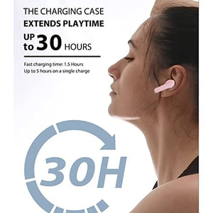 سماعات رأس استريو لاسلكية حقيقية داخل الأذن Bluetooth Earbuds, True Wireless Stereo Headsets in-Ear, 30H Playtime, Wireless Charging Case, Built-in Mic Earphones Premium Sound, Touch Control, IP67 Waterproof Sport Headphones