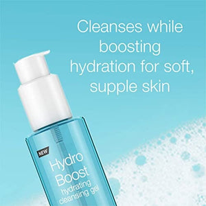 جل تنظيف الوجه المرطب خفيف الوزن من نيوتروجينا هيدرو بوست للبشرة الحساسة Neutrogena Hydro Boost Lightweight Hydrating Facial Cleansing Gel for Sensitive Skin, Gentle Face Wash & Makeup Remover with Hyaluronic Acid, Hypoallergenic & Non Comedogenic, 6 oz