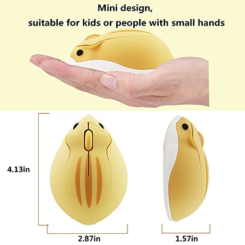 ماوس لاسلكي لطيف شكل الهامستر SUN RAIN Wireless Mouse Cute Hamster Shape Mini Silent Ergonomic Design 2.4G Portable Mouse,1200 DPI USB Cordless Mice for Notebook/MacBook/PC/Laptop/Computer