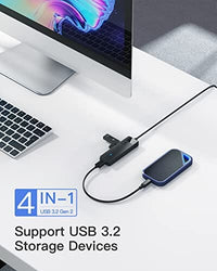 موزع يو اس بي اناتيك مع 4 منافذ يو اس بي Inateck USB Hub with 4 USB A Ports, USB 3.2 Gen 2 Speed, 3.3 ft Cable, HB2025AL