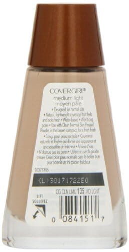 كوفر جيرل - مكياج سائل نظيف CoverGirl Clean Liquid Makeup, Medium Light 135, 1.0-Ounce Bottles (Pack of 2)