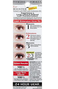 طقم وصلات رموش الدمية الفورية من فيزيشانز فورمولا آي بوستر Physicians Formula Eye Booster Instant Doll Lash Extension Kit, Ultra Black, 0.21 Ounce