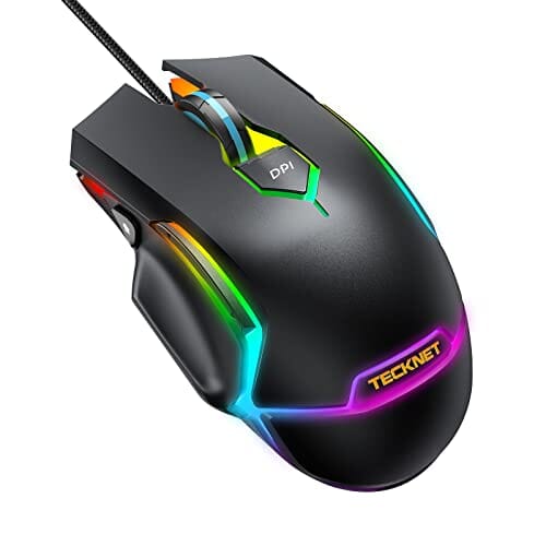 ماوس العاب سلكي تكنيت TECKNET RGB Wired Gaming Mouse with 11 Backlit Modes,  8-Level 16,000 DPI Adjustable, PC Gaming Mice with 9 Programmable Buttons