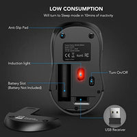 ماوس لاسلكي لجهاز استقبال يو إس ب TedGem Wireless Mouse, 2.4G USB Receiver Cordless Mouse, Travel Mouse for Laptop, 6 Buttons Portable Mice, 3 Adjustable Levels Ergonomic Mouse for Windows, Computer, PC, Mac, Notebook, Desktop, Pink