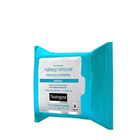 مناديل نيوتروجينا المرطبة والمزيلة لمكياج الوجه Neutrogena Hydrating Makeup Remover Face Wipes, Pre-Moistening Facial Cleansing Towelettes to Condition Skin & Remove Dirt, Oil, Makeup & Waterproof Mascara, Alcohol-Free, Value Pack 25 ct