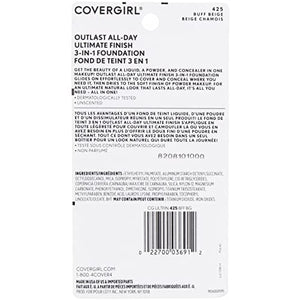 مكياج بودرة سائل ألتيميت فينيش من كوفر جيرل CoverGirl Ultimate Finish Liquid Powder Make Up, Buff Beige [425] 0.40 oz (Pack of 4)