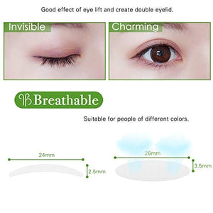 ملصقات أشرطة الجفن الطبيعية غير المرئية أحادية / مزدوجة الجانب 6 Packs Natural Invisible Single/Double Side Eyelid Tapes Stickers, Medical-use Fiber Eyelid Strips, Instant Lift Eye Lid Without Surgery, Perfect for Hooded, Droopy, Uneven, Mono-eyelids