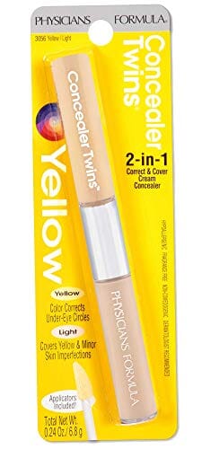 كريم خافي عيوب فيزيشنز فورميولا ذو طرفين أصفر / فاتح Physicians Formula Cream Dual-Ended Concealer Stick Yellow/Light, Neutralizing, Dark Circles, Scars, Blemishes, Eyes