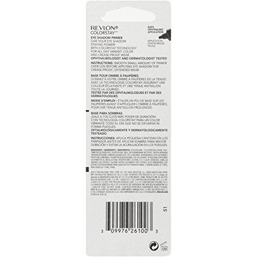 برايمر ظلال العيون من ريفلون كولور ستاي للعيون لمدة 24 ساعة Eyeshadow Primer by Revlon, ColorStay 24 Hour Eye Primer, Longwearing & Non-Drying Formula Infused wiith Shea Butter, 100 Universal, 0.33 Oz