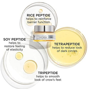 كريم العين المضاد للشيخوخة للهالات السوداء  IT Cosmetics Confidence in an Eye Cream, Anti Aging Eye Cream for Dark Circles, Crow's Feet, Lack of Firmness & Dryness, 48HR Hydration with 2% Super Peptide Concentrate, for Day + Night (1 Fl. Oz)