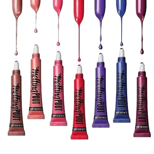 مجموعة من 2 أحمر شفاه سائل من جل ميلتنج بوت من كوفرجيرل COVERGIRL Pack of 2 Melting Pout Gel Liquid Lipstick, Don't Be Gelly 130