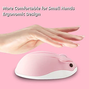 ماوس لاسلكي يعمل بالبلوتوث وردي على شكل الهامستر Wireless Mouse Bluetooth Mouse Pink Cute Cartoon Animal Hamster Shape Silent Small Cordless Mouse Portable 1200 DPI Mice for Computer/PC/Mac/Laptop/iPhone/Android/Chromebook/Tablet (No Receiver)