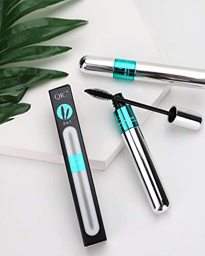 لتطويل ماسكارا طبيعي وتأثير كثيف D Silk Fiber Lash Mascara, 2 in 1 Thrive Mascara For Natural Lengthening And Thickening Effect(Pack of Dark Cyan)