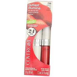 لون الشفاه كوفر جيرل - أوتلاست راديانت ريد 730 - 2 في كل علبة CoverGirl Outlast Radiant Red 730 Lipcolor -- 2 per case.