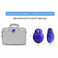 ماوس لاسلكي  C Light 2.4GHz Wireless Mouse Cute Silent Wireless Mouse Portable Optical Mice Cartoon Computer Mouse 3 Adjustable DPI for Laptop Desktop PC (Ladybug,Blue)