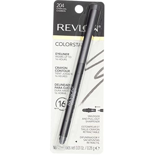ريفلون كولور ستاي قلم تحديد العيون بالفحم [204] (عبوة من 3 قطع) Revlon ColorStay Eyeliner Pencil, Charcoal [204], 0.01 oz (Pack of 3)