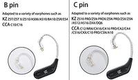 محول بلوتوث لاسلكي CCA KZ AZ09 Bluetooth 5.2 Module IEM Bluetooth Adapter Wireless Waterproof Ear Hook Extra Long Battery Life Bluetooth Cable for KZ ZS10 PRO/ZSN Pro X/ZSN PRO/ZSX/AS12/AS16/ZAX CRA/C12(C pin)