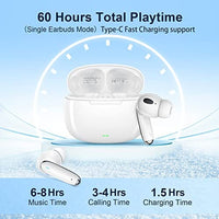 سماعات أذن لاسلكية بتقنية البلوتوث تعمل لإلغاء الضوضاء Wireless Earbuds Bluetooth Earbuds with Deep Bass Wireless Headphones Noise Cancelling Ear Buds in-Ear Earphones Air Buds 60Hrs Playtime Bluetooth Headphones with Mic for iPhone Android Pods