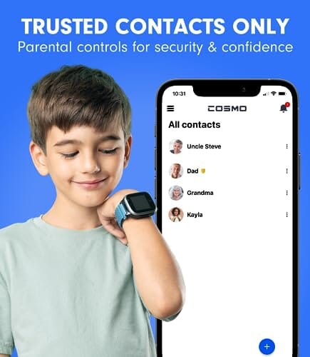 ساعة ذكية جي تراك للاطفال JrTrack 2 SE Smart Watch for Kids by Cosmo | 4G Phone Calling & Text Messaging | SIM Card & Flexible Data Plans | GPS Tracker Watch for Kids | Children’s Smartphone Alternative (Black)