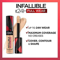 كونسيلر غير لامع مقاوم للماء من لوريال باريس ميك اب انفاليبل L'Oreal Paris Makeup Infallible Full Wear Waterproof Matte Concealer, Cashmere (Pack of 2)