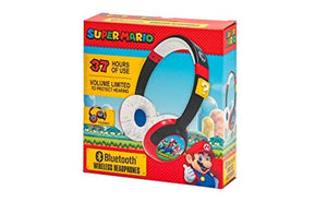 سماعات سوبر ماريو كيدز بلوتوث eKids Super Mario Kids Bluetooth Headphones, Wireless Headphones with Microphone Includes Aux Cord, Volume Reduced Kids Foldable Headphones for School, Home, or Travel