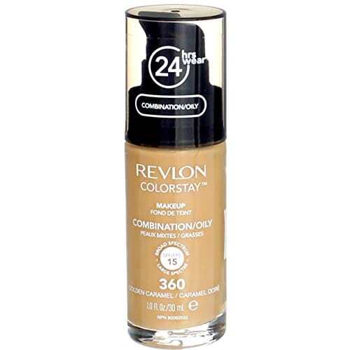 ريفلون كولور ستاي كريم أساس للبشرة الدهنية المختلطة جولدن كراميل 360 Revlon ColorStay Makeup Foundation For Combination Oily Skin, Golden Caramel 360, SPF 15, 1 fl oz (Pack of 1)