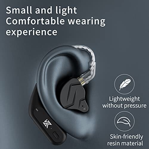 محول بلوتوث لاسلكي CCA KZ AZ09 Bluetooth 5.2 Module IEM Bluetooth Adapter Wireless Waterproof Ear Hook Extra Long Battery Life Bluetooth Cable for KZ ZS10 PRO/ZSN Pro X/ZSN PRO/ZSX/AS12/AS16/ZAX CRA/C12(C pin)