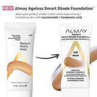 كريم أساس مضاد للشيخوخة من ألماي Almay Anti-Aging Foundation, Smart Shade Face Makeup with Hyaluronic Acid, Niacinamide, Vitamin C & E, Hypoallergenic-Fragrance Free, 800 Deep, 1 Fl Oz (Pack of 1)