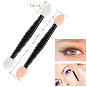 فرشاة ظلال العيون للاستعمال مرة واحدة على الوجهين من إسفنجة مكياج العيون 150 Pack Disposable Eyeshadow Brush, JASSINS Double-Sided Eye Makeup Sponge Applicators